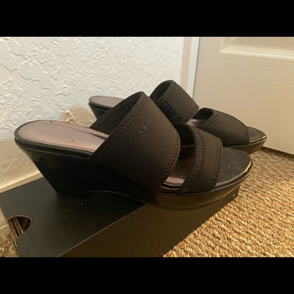 Black Wedges Calvin Klein